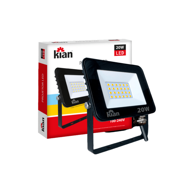 Refletor Led 20W 6.500K Branca Fria Bivolt Kian